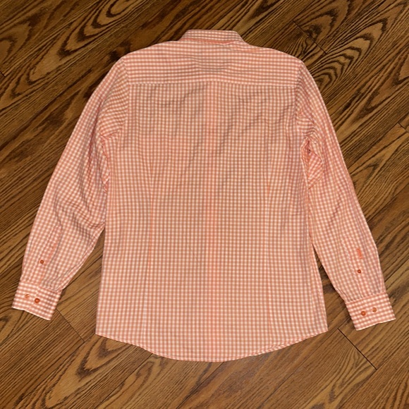 Clemson Shirt Tiger Embroidered Logo Gingham Check Button Down Long Sleeve - Picture 5 of 5
